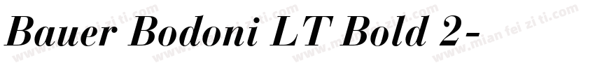 Bauer Bodoni LT Bold 2字体转换